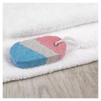 Пемза для педикюра, 9 × 4 см, цвет белый/синий/красный