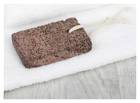 Пемза для педикюра, натуральная, 10 × 6 см, цвет коричневый