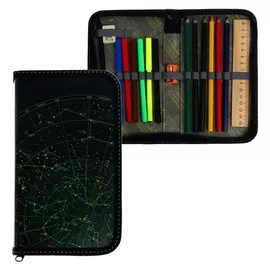 Пенал 1 секция с наполнением Calligrata «Для творчества», 16 предметов, 115 х 205 мм, ламинированный картон