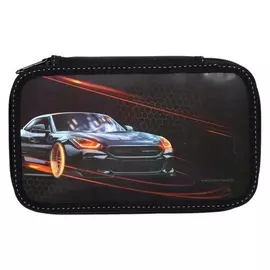 Пенал 2 секции Calligrata, 125 х 205 мм, "Тачка", ламинированный картон