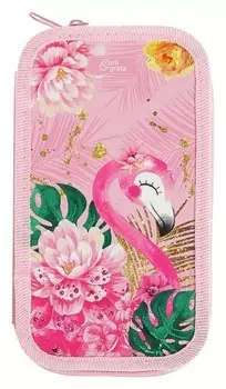 Пенал 2 секции Фламинго