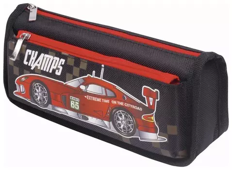 Пенал для мальчиков мягкий "Машина", черный, 21х6х9 см