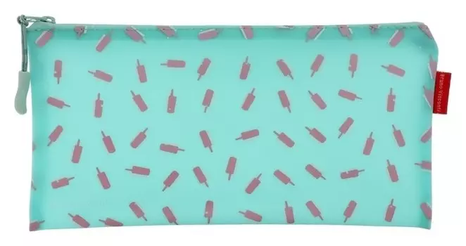 Пенал мягкий 1 отделение, Brunovisconti ICE Cream Mint, 120 х 230 мм, плоский, силиконовый