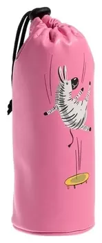 Пенал мягкий тубус-подставка 75*200*75 феникс кож.зам "Зебра" дев розовый 53821