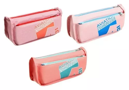 Пенал школьный на молнии 2 отделения "А-стиль"