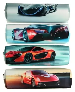 Пенал школьный на молнии "Авто"