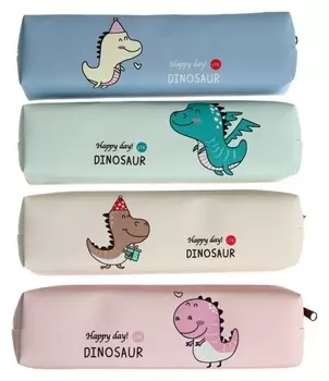Пенал школьный на молнии "Динозаврик"