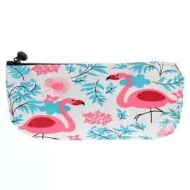 Пенал школьный на молнии "Фламинго"