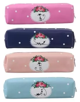 Пенал школьный на молнии "Кошечка"