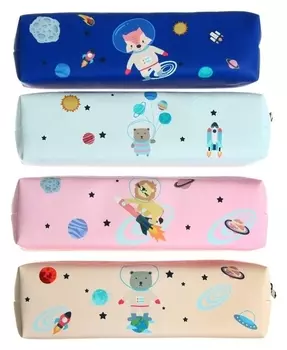Пенал школьный на молнии "Космос"