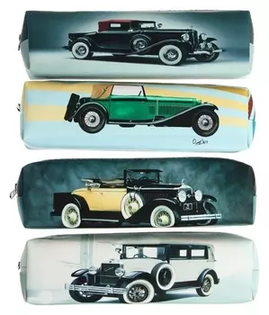 Пенал школьный на молнии "Машины"