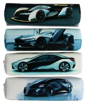 Пенал школьный на молнии "Машины"