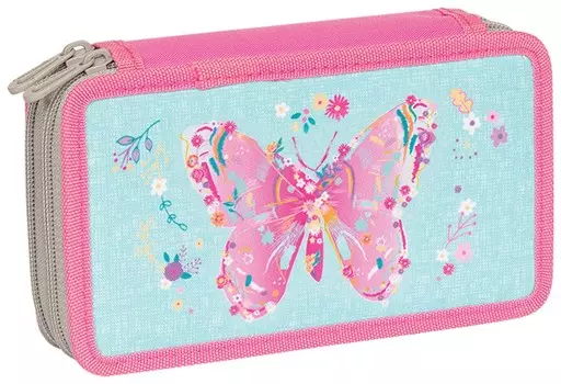 Пенал Tiger Family с наполнением, 2 отделения, 23 предмета, "Midsummer's Night", 19х11х5 см, 270234