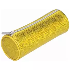 Пенал-тубус, мягкий, "Glitter Gold", 20х7х7 см