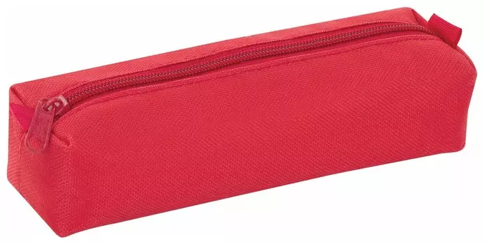 Пенал-тубус на молнии, текстиль, красный, 20х5 см