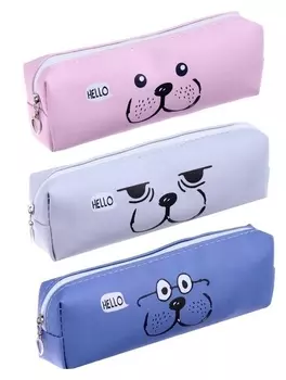 Пеналы школьный на молнии "Мордочки"