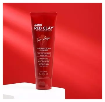 Пенка для очищения пор Missha Aamazon Red Clay Pore Pack Foam Cleanser