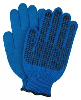 Перчатки двухслойные 10 класс плотные синие индля уп