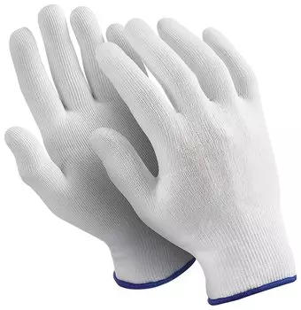 Перчатки Manipula "Микрон", комплект 10 пар, размер 9 (L), белые