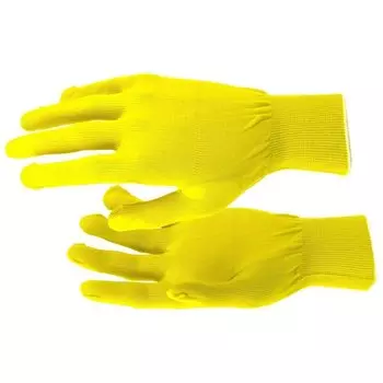 Перчатки нейлон, 13 класс, цвет лимон, L россия