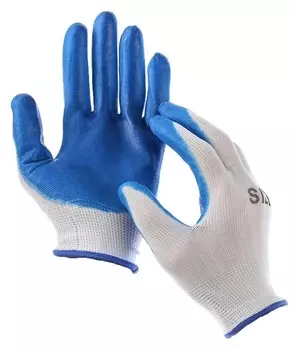 Перчатки нейлоновые с нитриловым обливом