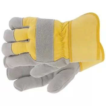 Перчатки спилковые комбинированные, усиленные, утолщенные, размер XL