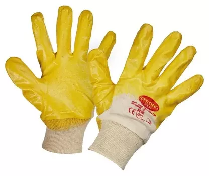 Перчатки защитные лайт неполное нитриловое покрытие резинка