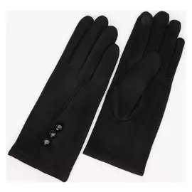 Перчатки женские, безразмерные, цвет чёрный