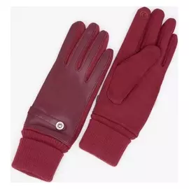 Перчатки женские, безразмерные демисезонные цвет бордовый
