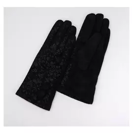 Перчатки женские, безразмерные, для сенсорных экранов, цвет чёрный