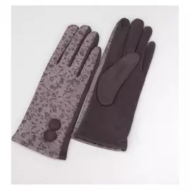 Перчатки женские, безразмерные, для сенсорных экранов, цвет серый