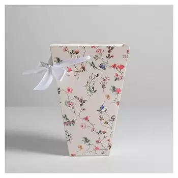 Переноска для цветов на лентах Flowers, 17 х 25 х 9 см