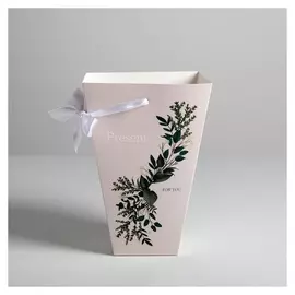 Переноска для цветов на лентах Present For You, 17 х 25 х 9 см