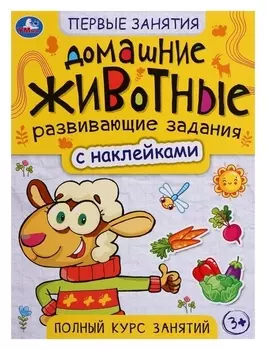 Первые знания «Домашние животные», с наклейками, 21,5 × 28,5 см, 16 стр.