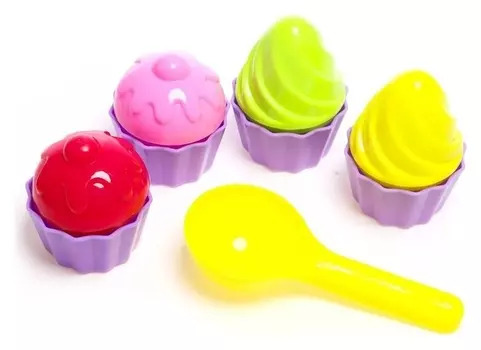 Песочный набор формочки "Пирожное", 9 предметов