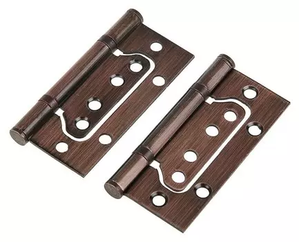 Петля-бабочка, 100х75х2.5 мм, универсальная, без врезки, цвет медь, 2 шт.