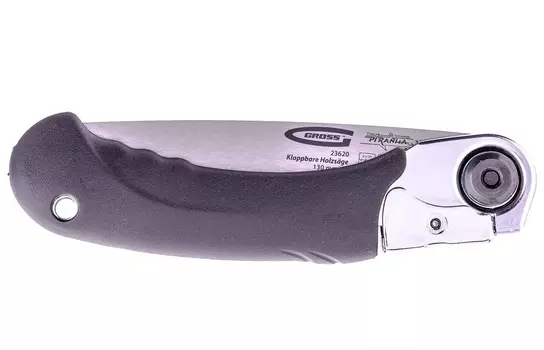 Пила по дереву Piranha, складная, для кемпинга и сада, 130 мм, 8-9 Tpi, каленый зуб 3D, обрезиненная рукоятка, кобура