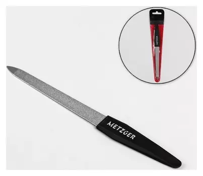 Пилка металлическая для ногтей, 15,2 см, цвет чёрный, Pf-927