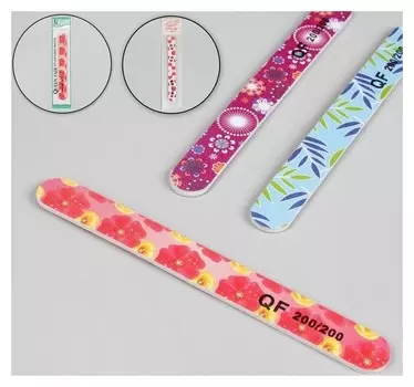 Пилка-наждак с принтом, абразивность 200/200, 18 см