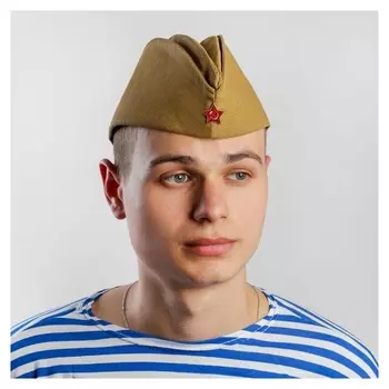 Пилотка гост хлопок 100% р-р 54+термонаклейка