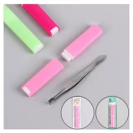 Пинцет прямой, узкий, 10 см, в футляре