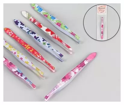 Пинцет прямой, узкий, 8,5 см, рисунок