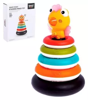 Пирамидка «Цыплёнок», звуковые эффекты, 5 колец