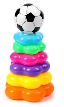 Пирамидка "Футбольный мяч", 6 колец