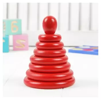 Пирамидка Красная 8 деталей