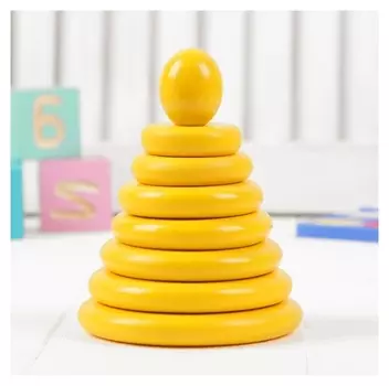 Пирамидка Жёлтая 8 деталей