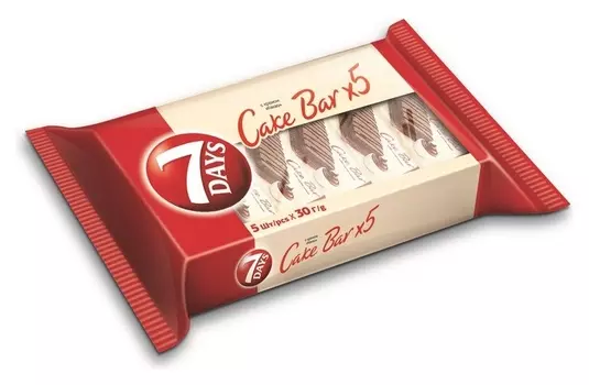Пирожные 7days кейк бар какао, 5шт х 30г