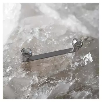 Пирсинг универсальный "Сияние", цвет белый в серебре