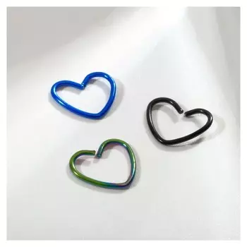 Пирсинг в нос "Сердце", 8мм