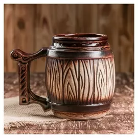 Пивная кружка "Бочка", 0.9 л